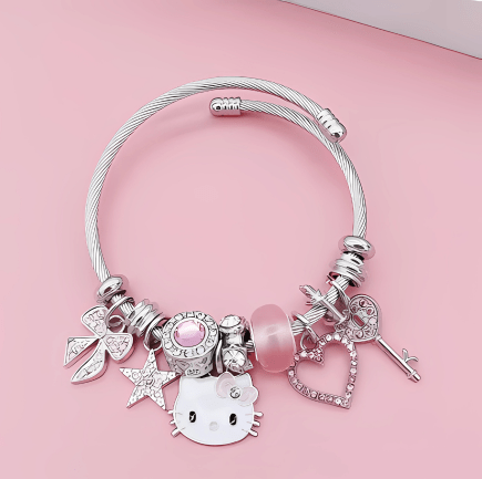 Bracelet à Breloques Hello Kitty