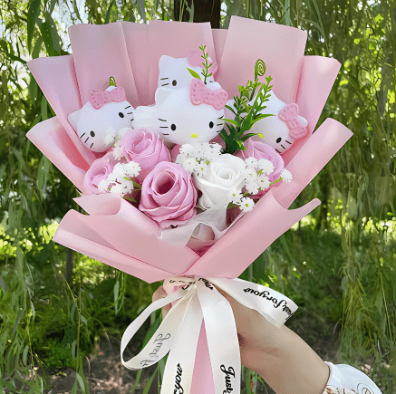 Bouquet de fleurs Hello Kitty